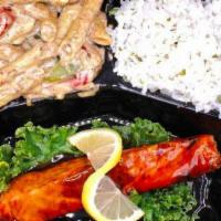 Salmon Platter · Salmon with your choice of two sides