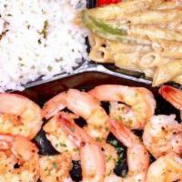 Sauteed Shrimp Platter · Sauteed shrimp with your choice of two sides
