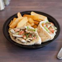 Grilled Chicken in Pocket Pita · Served with lettuce, tomato and cucumber.