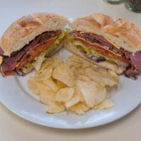 8. Roast Beef Sandwich · Sandwich with thinly sliced beef that has been cooked over a dry heat.