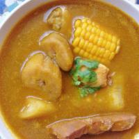Sancocho (Dominican Soup) · Traditional Dominican Soup , Contains Chicken , Beef, Pork