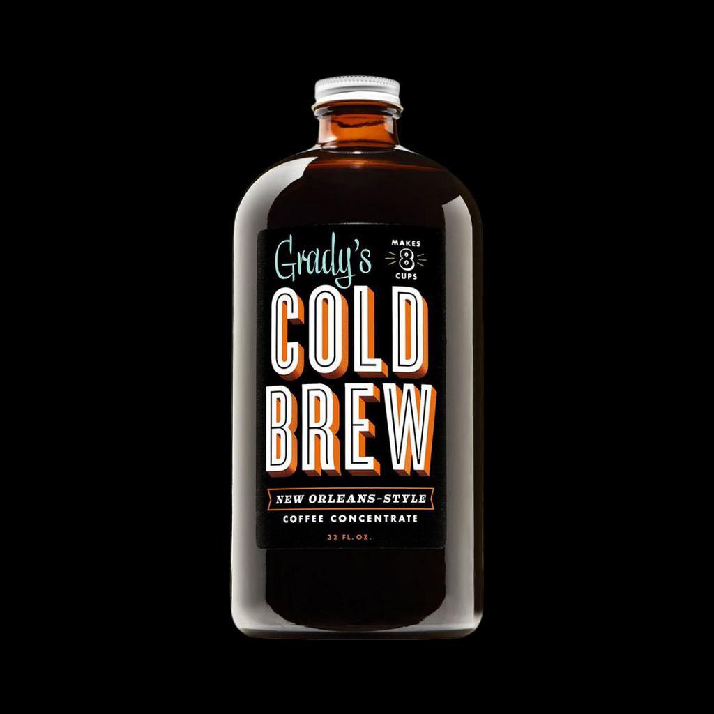 Grady's Cold Brew Concentrate · Grady’s Cold Brew is a New Orleans–Style coffee concentrate. We cold brew a special blend of coffee, chicory, and spices for 20 hours, resulting in a velvety-smooth cup with every pour. Sip it straight, water it down, or milk it for all it's worth. Cheers!