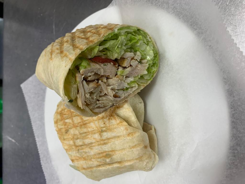 W5. Grilled Chicken with Bacon and Avocado Wrap · Served with lettuce, tomato and chipotle mayo.