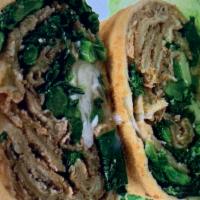 FW2. Eggplant with Broccoli Rabe Fried Wrap · Served with broccoli rabe and fresh mozzarella cheese.