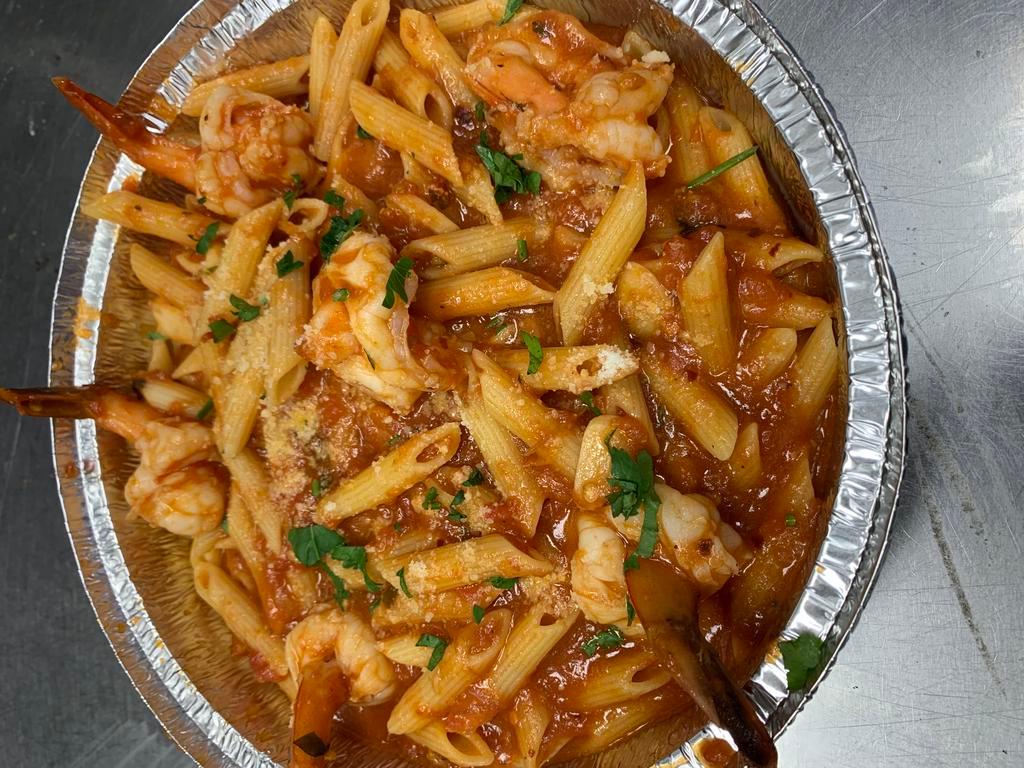 E15. Shrimp fra Diavolo · Sauteed shrimp in our homemade super spicy marinara sauce.