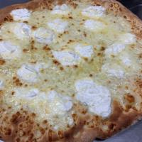 SP3. Aosta Pizza · White. Fontina cheese, ricotta cheese, pecorino Romano cheese and fresh garlic.