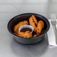 Chick-N-Fingers · Homemade chicken tenders with your choice of sauce. Sauce comes on the tenders unless otherw...