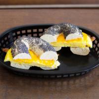 Bagel and Eggs with Cheese and Protein Breakfast · 