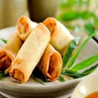 Spring Roll · 4 rolls. Golden fried rice paper with mixed vegetables served with plum sauce. 