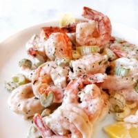 Shrimp Salad (8oz) · Like the Name Implies We Use only The Finast Jumbo Chem-Free Shrimp, Crunchy Celery and A To...