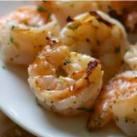 Grilled Shrimp (8oz) (heat or enjoy as is) · Large Chem Free Shrimp, Grilled with Fresh Garlic, Parsley and Lemon Juice