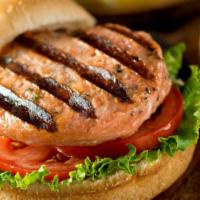 Salmon Burgers Plain 2pc ( needs to be cooked) · A Blend of Wild Alaskan Salmon, Dijon Mustard, Sweet Onions Herbs and Spices Ready to Hit th...