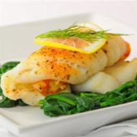 Stuffed Sole w/Crabmeat (Ready to cook) (8oz) · Stuffed local Lemon Sole with Our Signature Crabcake stuffing make this 2 for the price of a...