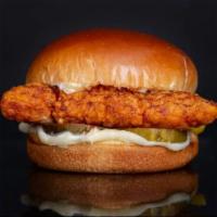 Crispy Chicken Sandwich · Crispy and crunchy fried chicken sandwich. Served with lettuce, tomatoes and American cheese.
