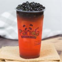 Raspberry Fruit Tea · Choice between a green tea, black tea and juice base.