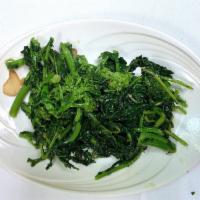Broccoli di Raba · Sauteed with garlic and oil. Gluten free, vegan and vegetarian.