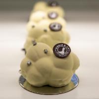 Milk tea cloud cake · Milk tea infused mousse with brown sugar caramel, chocolate crunch and chocolate cake dipped...