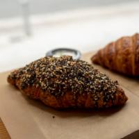 Everything Bagel Croissant · Croissant with everything season (black sesame, garlic, onion, poppy seed and white sesame) ...