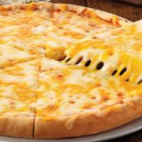 Cheese Lover Pizza · Mozzarella cheese, cheddar cheese, provolone cheese and Parmesan cheese.