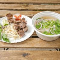 Beef Short Ribs Pho · Rice vermicelli noodles in slow-simmered seasoned beef broth, fresh bean sprouts, Thai basil...