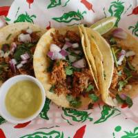51’s 3 Street Taco Plate · Corn tortillas with lime, cilantro, mild or hot salsa, onion with chicken or pork.