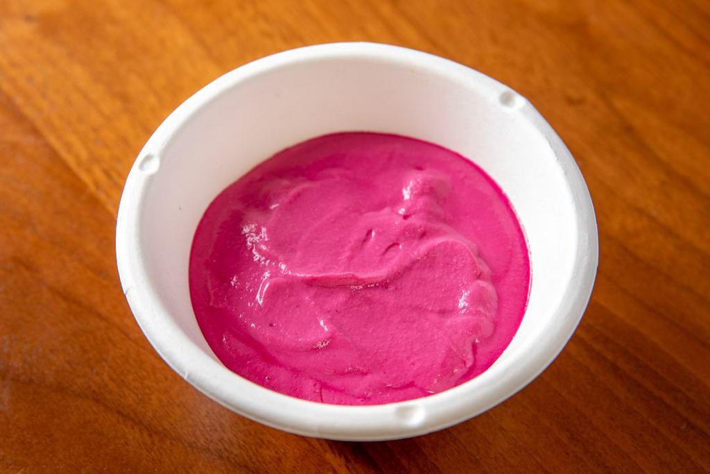 Beet Cashew Dressing (Catering) · Asian-inspired beet, ginger, lime and cashew sauce