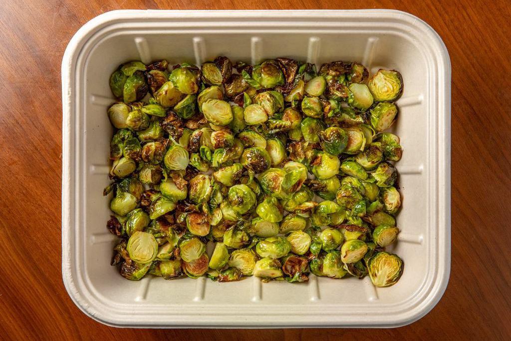 Roasted Brussels Sprouts (Catering) · Charred brussels sprouts tossed in our sweet and spicy sauce