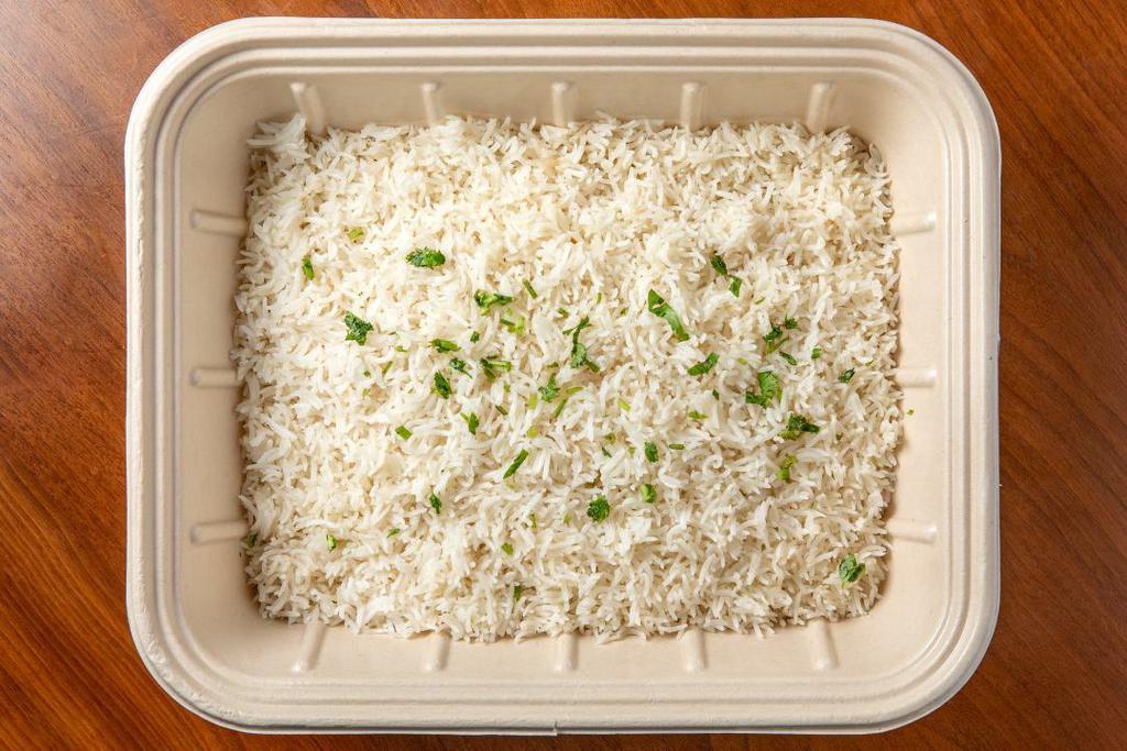 Basmati Rice · Fragrant rice with light spices and herbs
