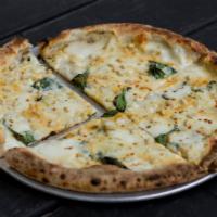 (SM) Bianca Pizza · Fresh Mozzarella, Basil, Pine Nuts, Sea Salt, Roasted Garlic