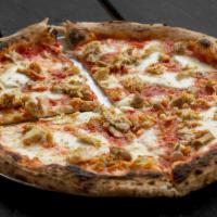 (SM) Lemon Chicken · Fresh Mozzarella, San Marzano Tomatoes, Baked Chicken, Shallots, Lemon Zest