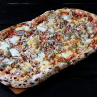 (LG) Lemon Chicken · Fresh Mozzarella, San Marzano Tomatoes, Baked Chicken, Shallots, Lemon Zest