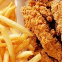 Chicken Tenders & Fries · Choice of Dipping Sauce.
