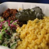 Grain Bowl · Your choice of Red Bulgur, Rice Pilaf, Couscous, or Yellow Cumin Rice top with your choice o...