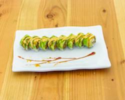 Special Dragon Roll · Spicy salmon, cucumber topped with avocado and spicy mayo.