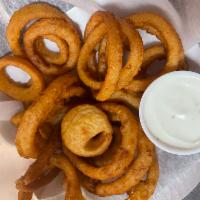 Basket of Onion Rings · Served with horseradish mayo.