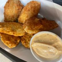 Jalapeno Poppers · Cream cheese poppers served with dipping sauce.