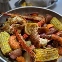 Sunday Special ( Available Weekend's Only ) · 1 Pc. Lobster Tail
1/2 Lb. Shrimp ( No Head )
1/2 Lb. Snow Crab Legs