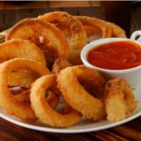 Onion Rings · Golden-crispy onion rings salted to perfection.
