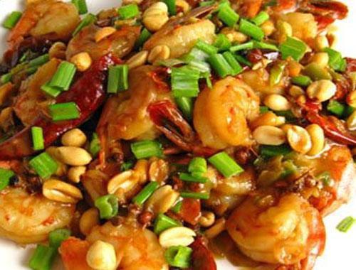 113. Kung Po Shrimp · Kung po con camarones. Hot and spicy.