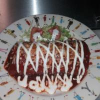 Chorizo Burrito Supreme / Burrito Supremo · Chorizo (Mexican Sausage)rice, beans, option of green salsa or red salsa (On burrito or on t...