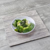 Broccoli · Sautéed broccoli in garlic and olive oil.