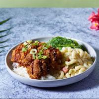 Chicken Katsu Bowl · Lightly fried chicken cutlet with panko breadcrumbs over choice of bases and salads with hou...