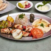 Chicken Shish Kebab · Marinated chunks of char grilled chicken breast.