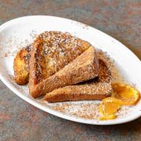 Challah French Toast · Served with butter and syrup. 