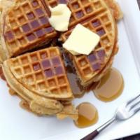 Waffles · Thick cake made from leavened batter or dough. 