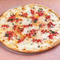 Margherita Pizza · Fresh Mozzarella with Plum Tomato Sauce and Basil