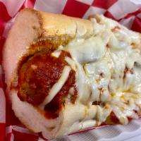 Meatball Hero Dinner Special · Homemade meatballs and sauce on a hero. Add cheese for an additional charge.