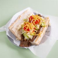 Philli Cheese Steak Sandwich · Steak think strip cooked with onions and melted provolone cheese.