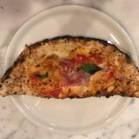CLASSICO CALZONE · Mozzarella, tomato sauce, ricotta, Italian ham and Parmesan.