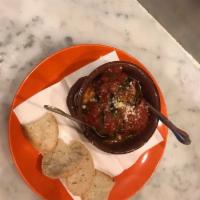 VEAL MEATBALLS  (3) (Served With Bread) · Our delicious veal meatballs in home-made marinara sauce, topped with basil and grated parme...